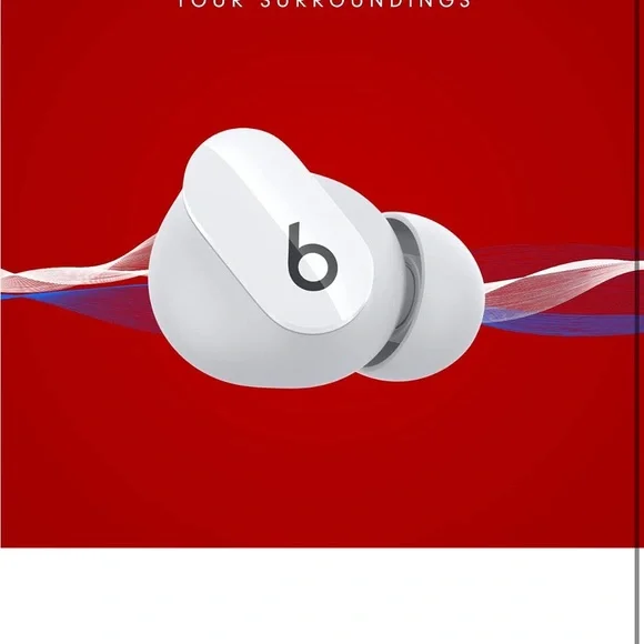 New! - White - Beats Studio Buds - True Wireless Headphones W/ ANC